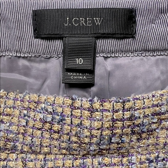 J. Crew Sparkling Tweed Pencil Purple - Picture 5 of 8
